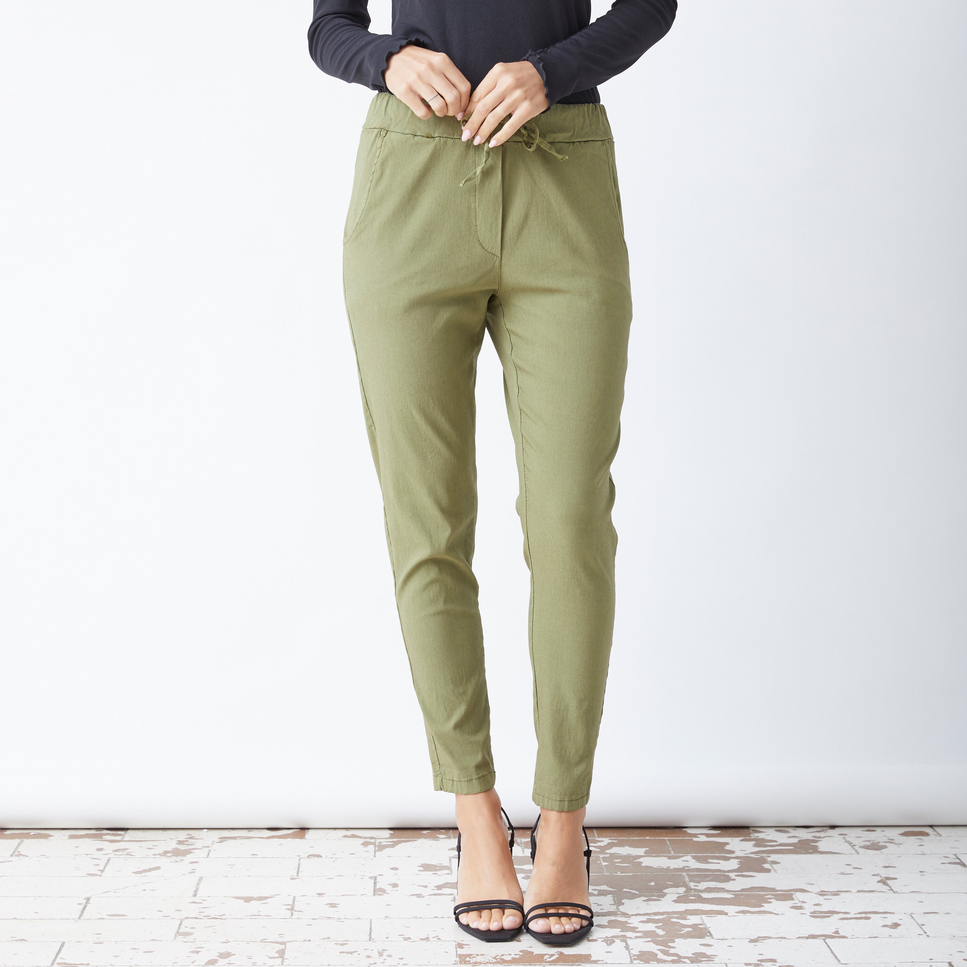 ALLWEEK Birgitte pants plain Pants Fresh green