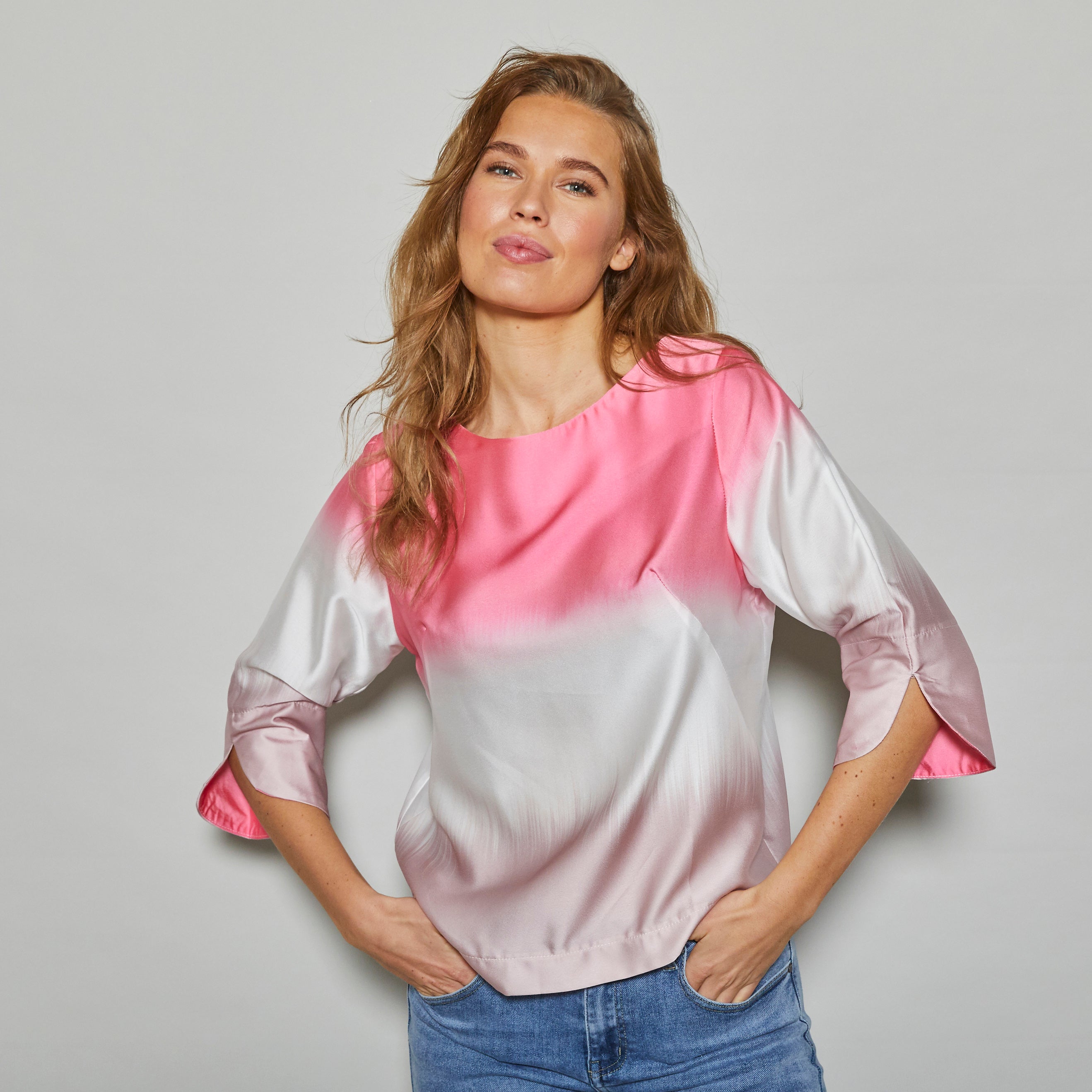 ALLWEEK Geggo blouse Blouse Rosa, Pink mix print